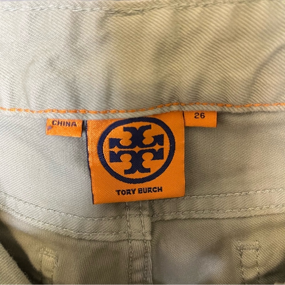 Tory Burch Alexa Cropped Skinny Jeans in Green Size 26 - Picture 11 of 16